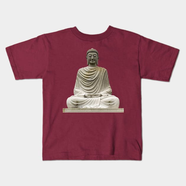 Meditating Buddha Kids T-Shirt by Enzwell